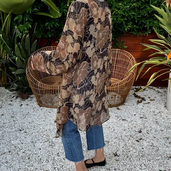 Sheer vintage duster kimono - Picture 6 of 11